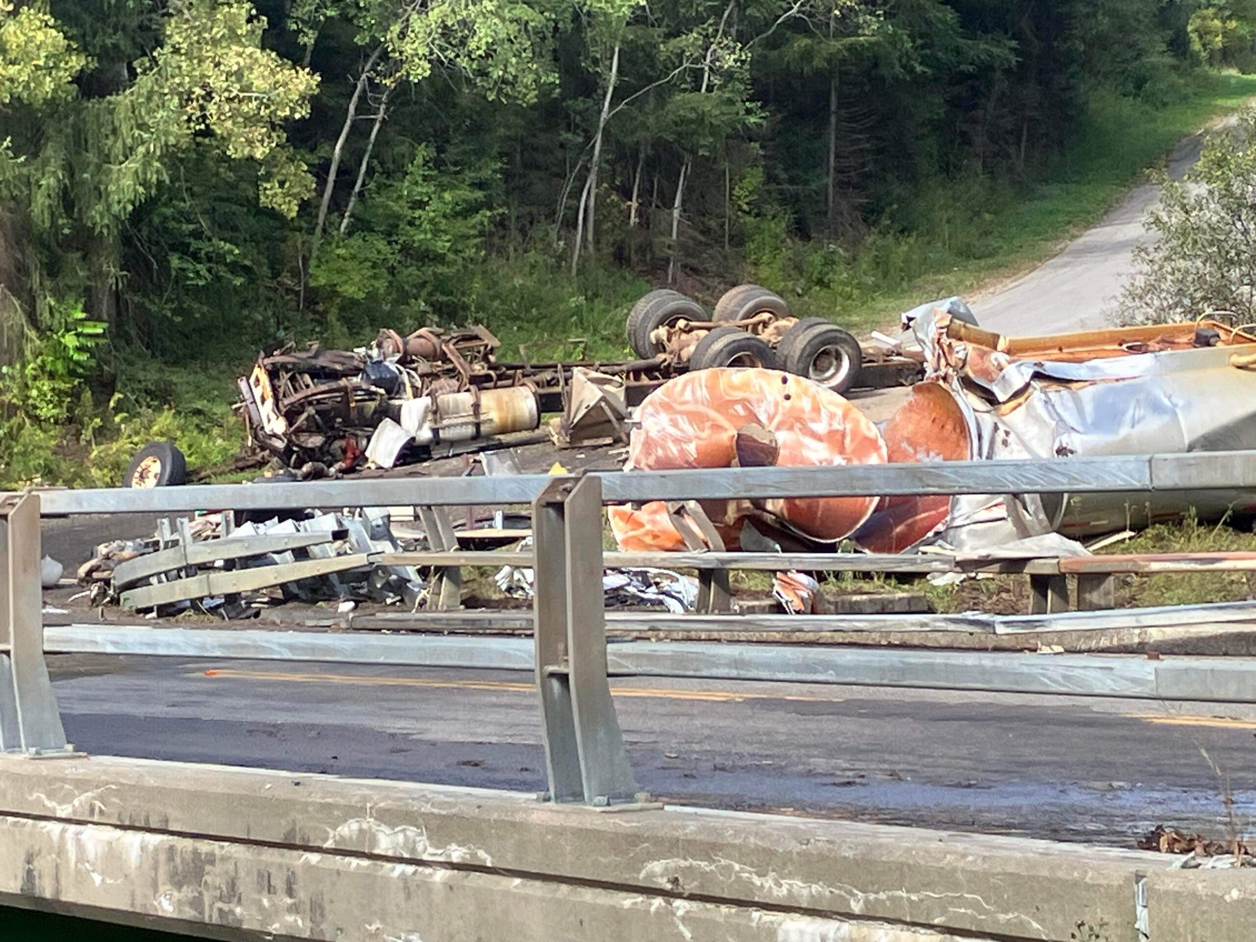 Tanker accident in Andover; Mercy Flight called for patient The