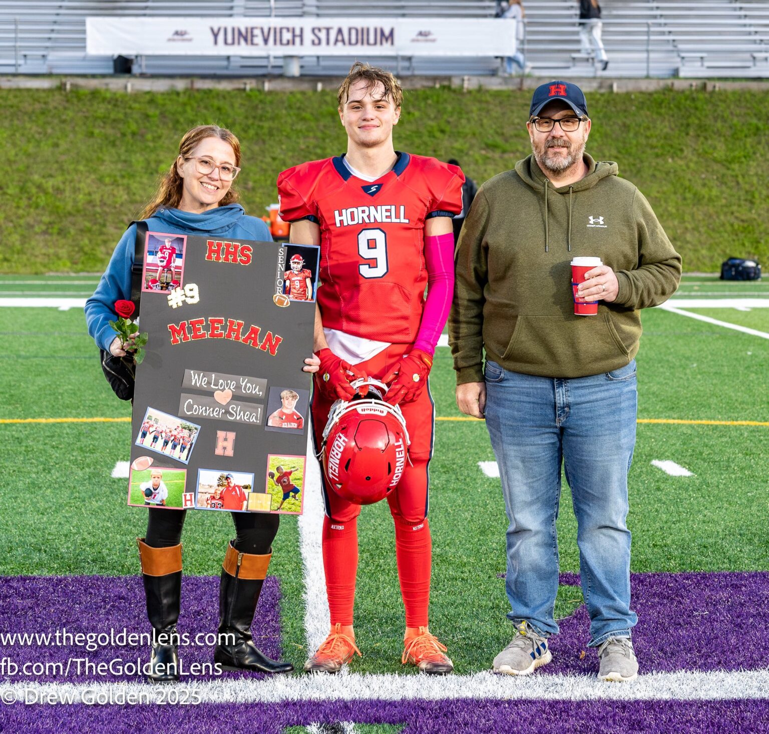Huge GALLERY Hornell Football celebrates Senior Night at Yunevich